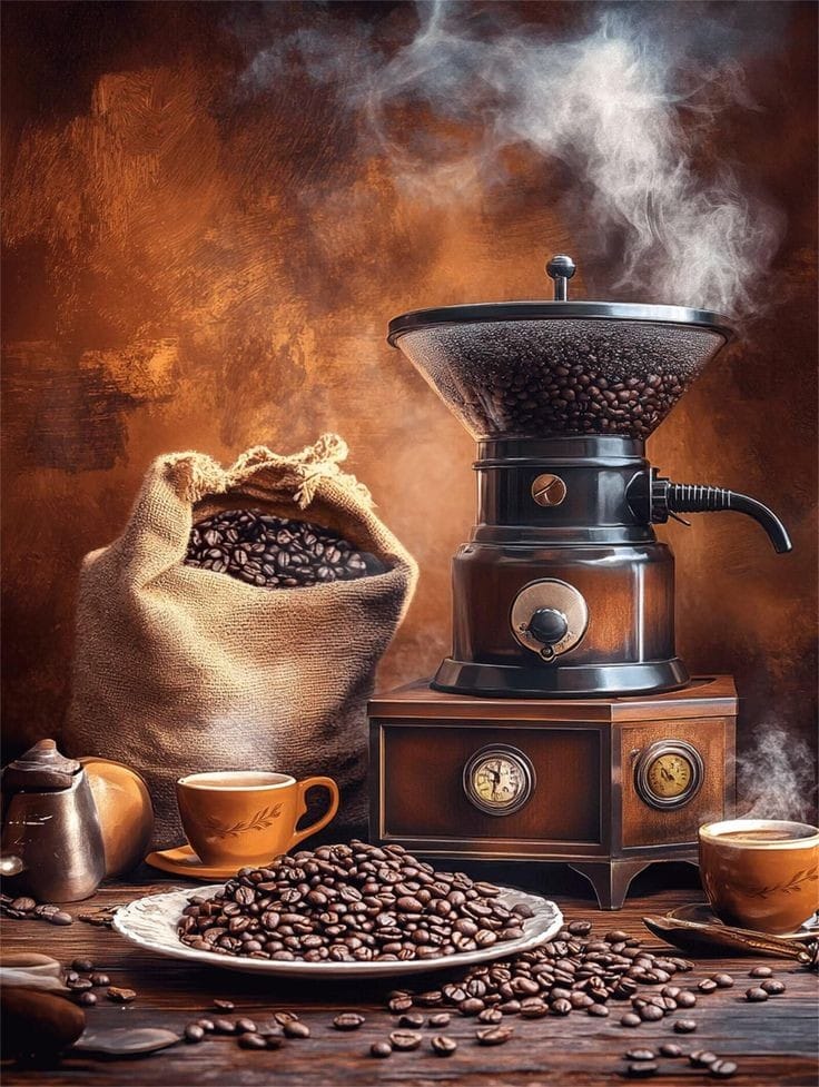 Vintage coffee brewing equipment